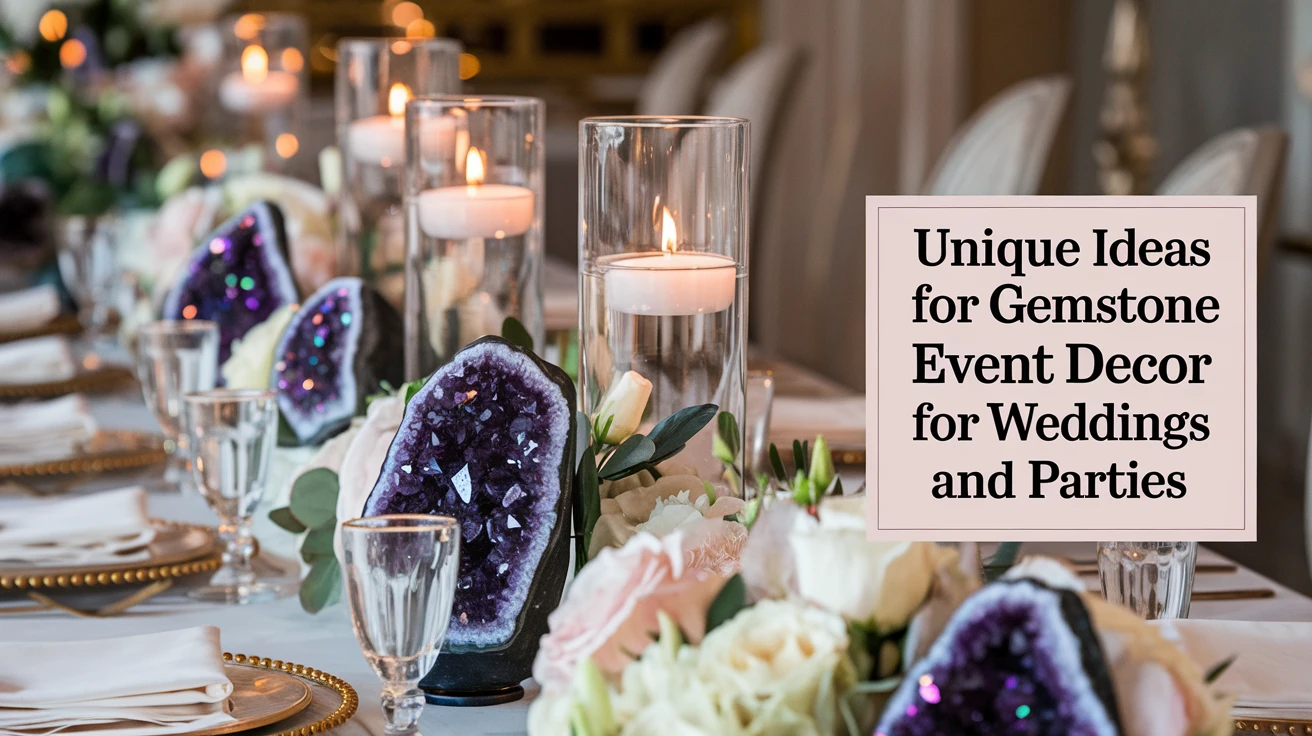 Unique Ideas for Gemstone Event Decor for Weddings and Parties