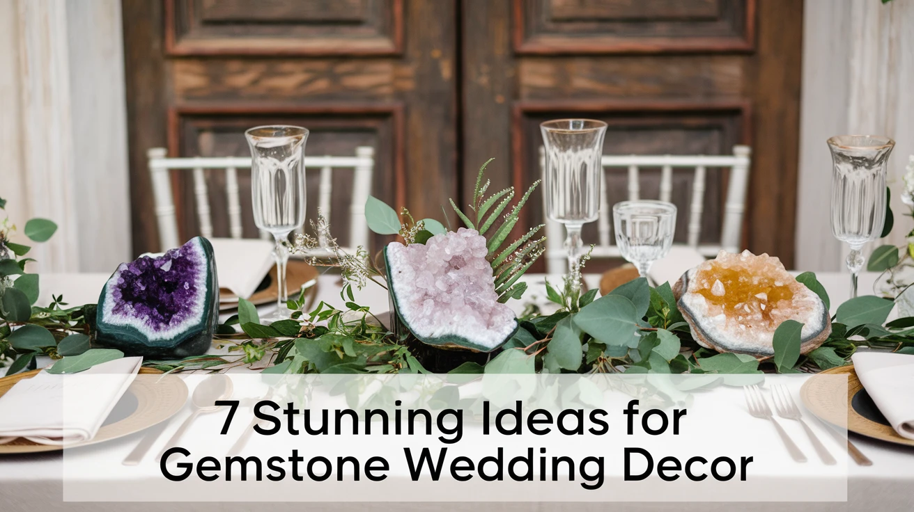 7 Stunning Ideas for Gemstone Wedding Decor