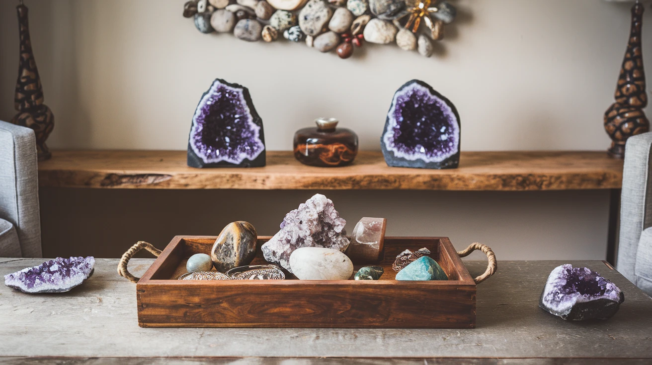 8 Rustic and Elegant Ideas for Raw Gemstone Decor