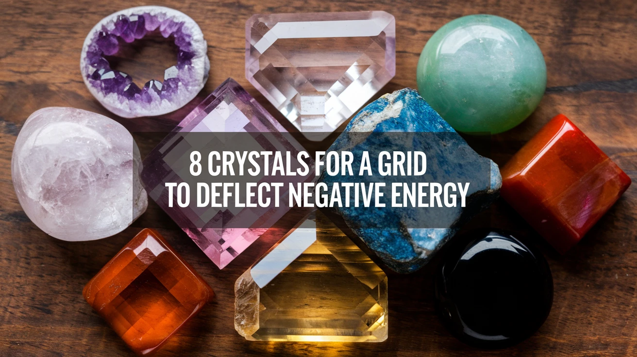 8 Crystals for a Grid to Deflect Negative Energy