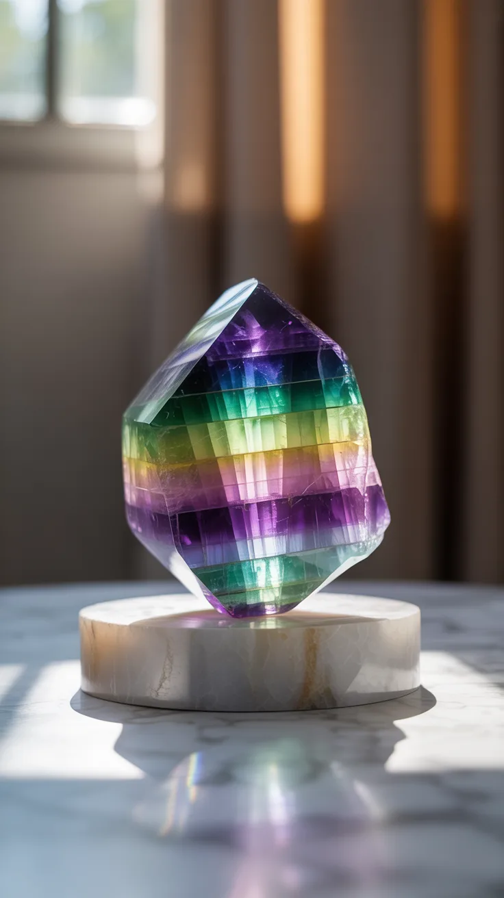 1. Fluorite: Nature’s Rainbow Crystal