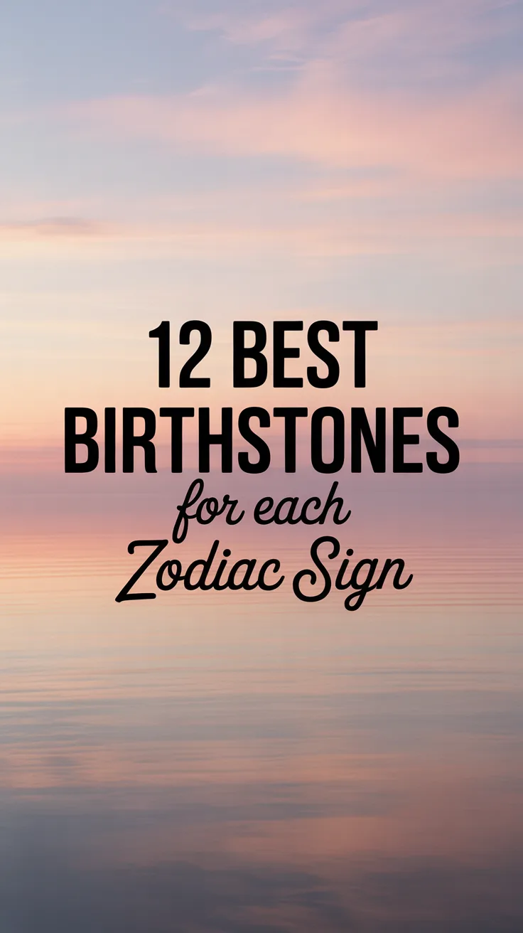 12 Best Birthstones for Each Zodiac Sign – Pinterest image