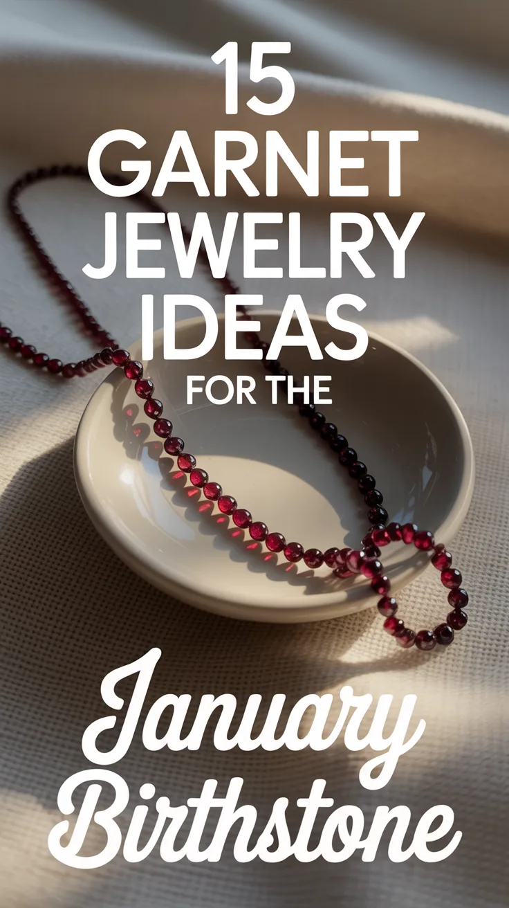 15 Garnet Jewelry Ideas for the January Birthstone – Pinterest image