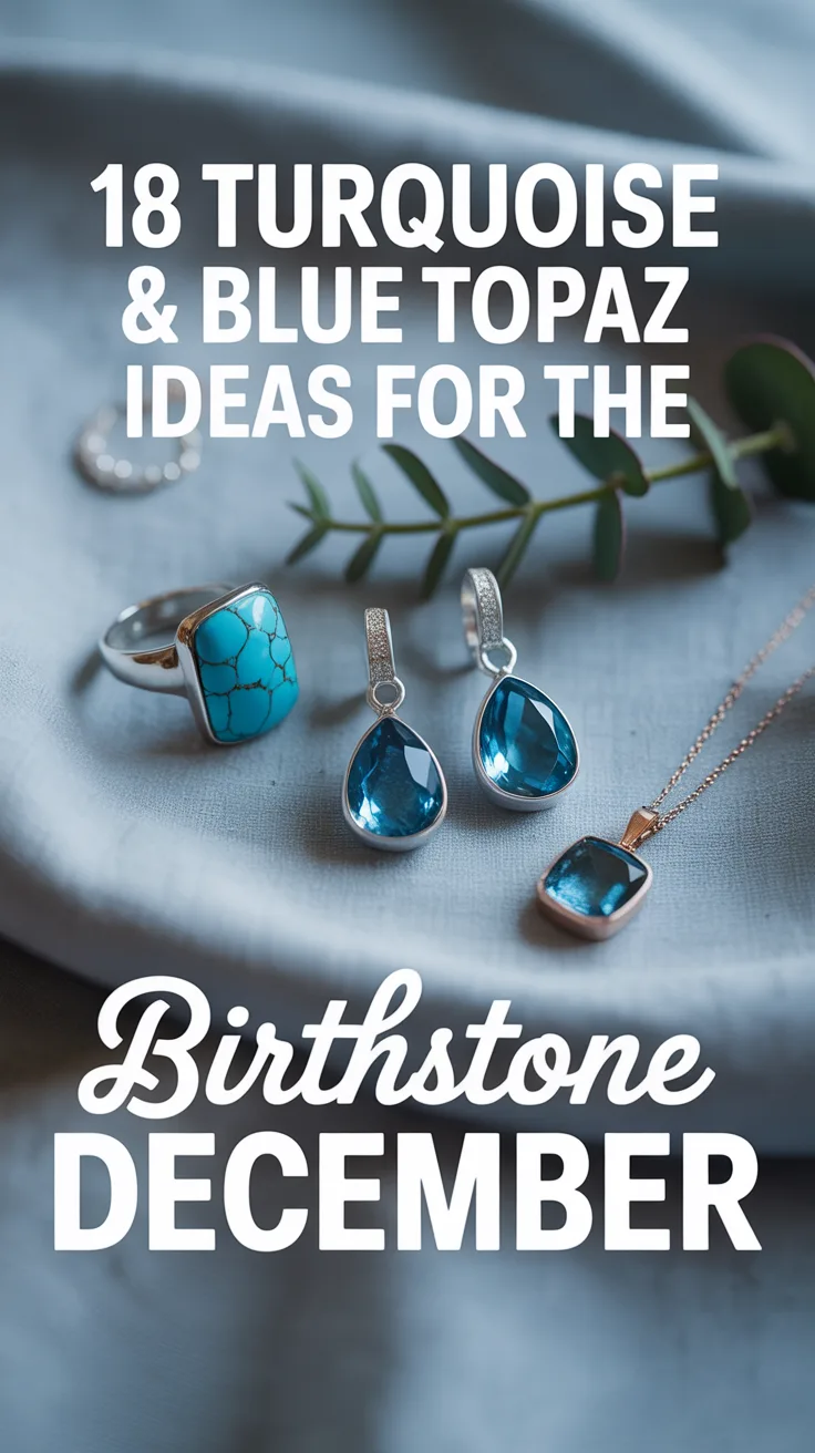 18 Turquoise & Blue Topaz Ideas for the December Birthstone – Pinterest image