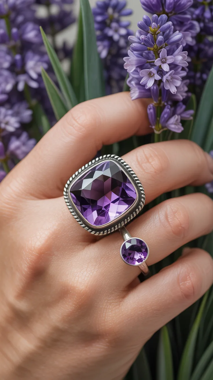 February: Amethyst Birthstone Rings illustrative image