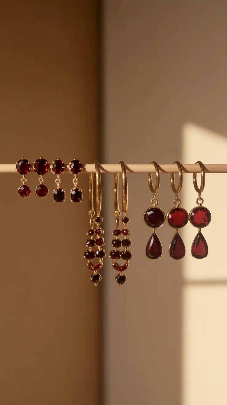 Garnet Earrings illustrative image