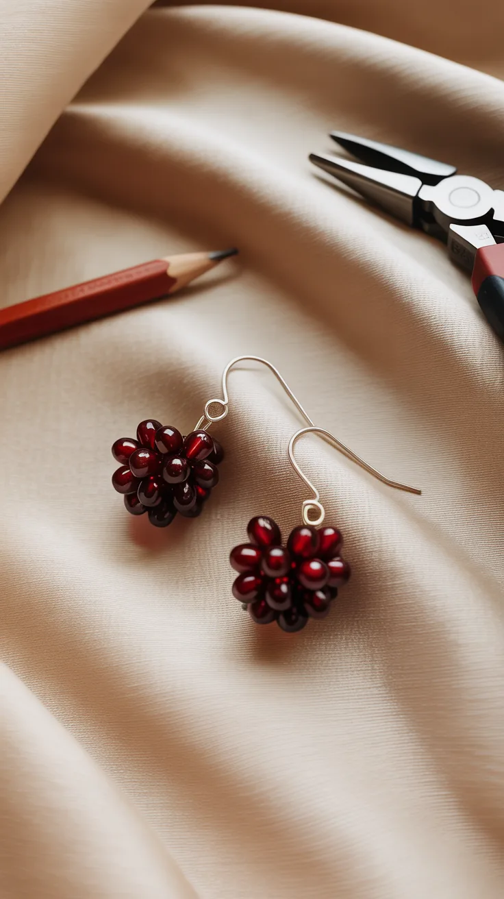 January: Garnet Earrings illustrative image
