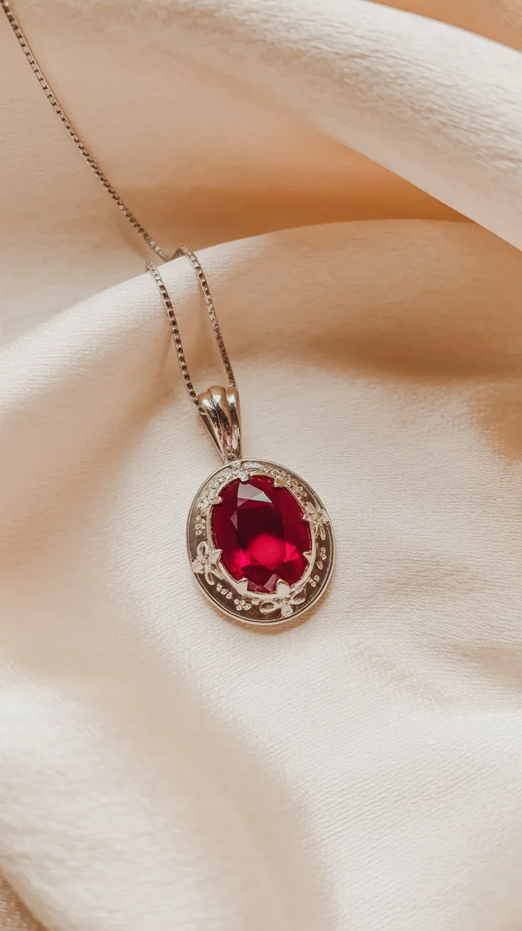 July: Ruby Pendant