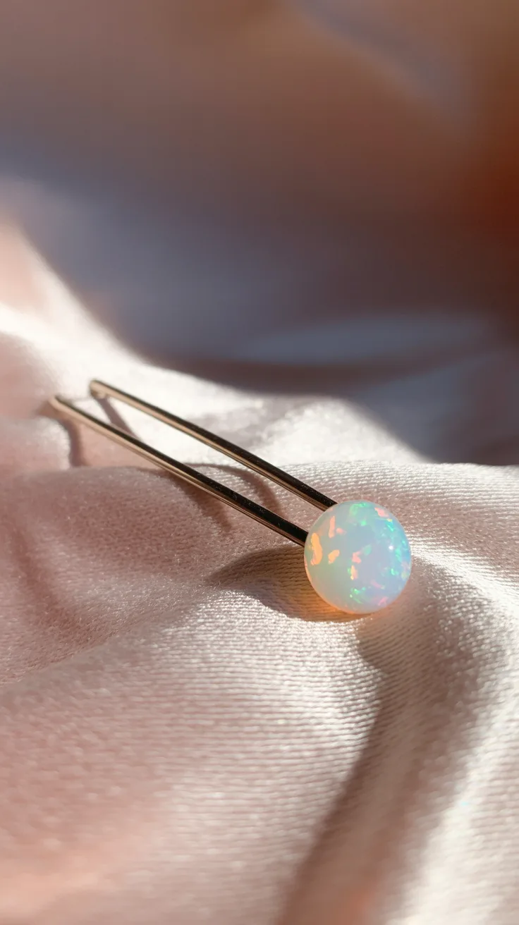 October: Opal Hairpin