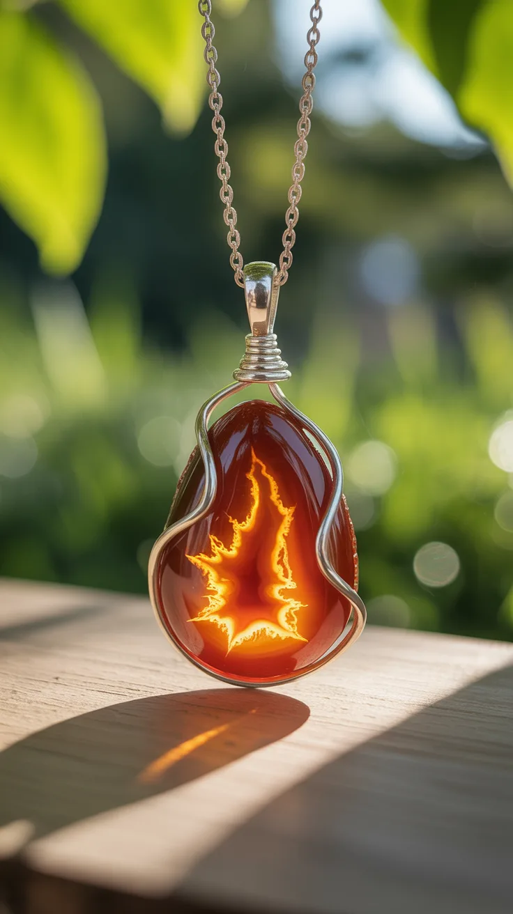 1. Fire Agate Pendants