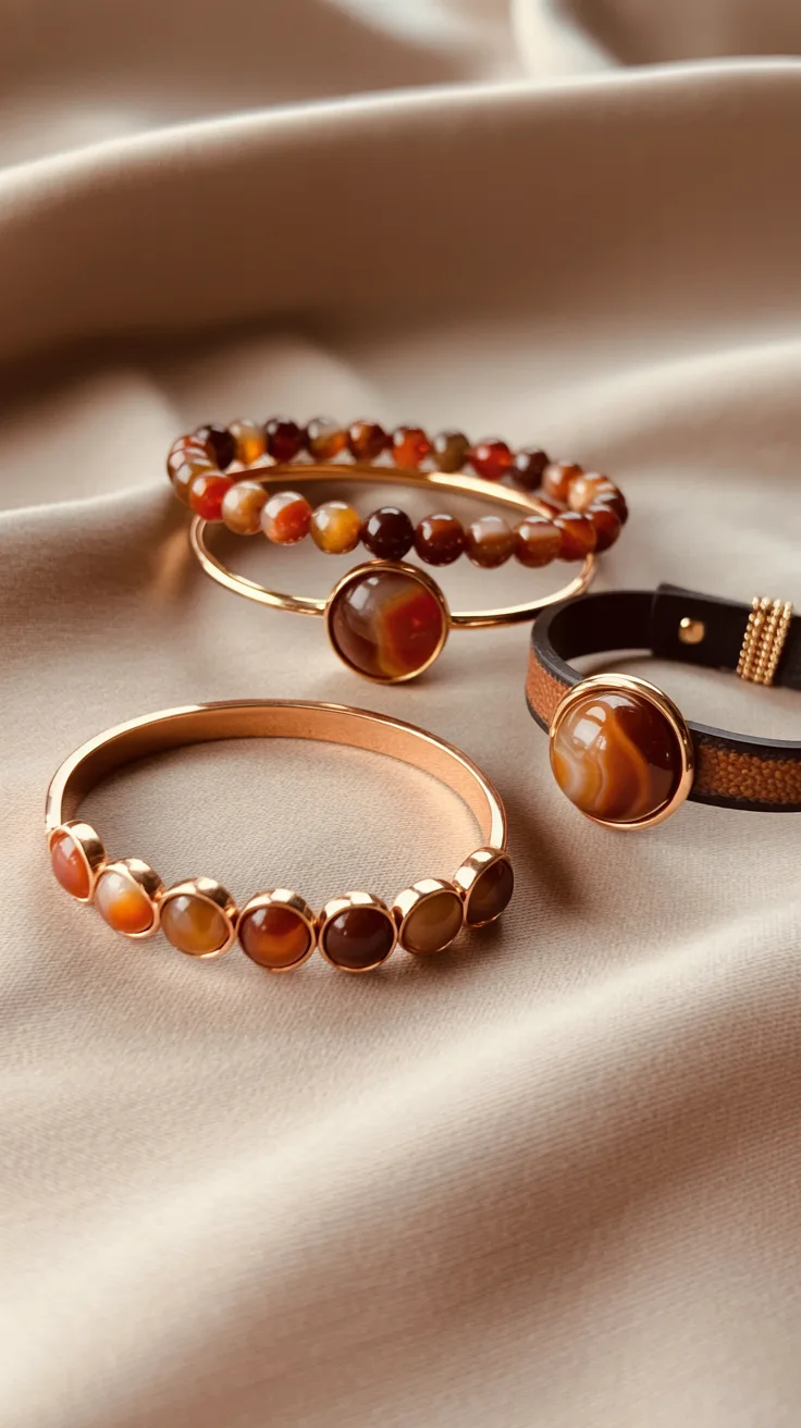 4. Fire Agate Bracelets