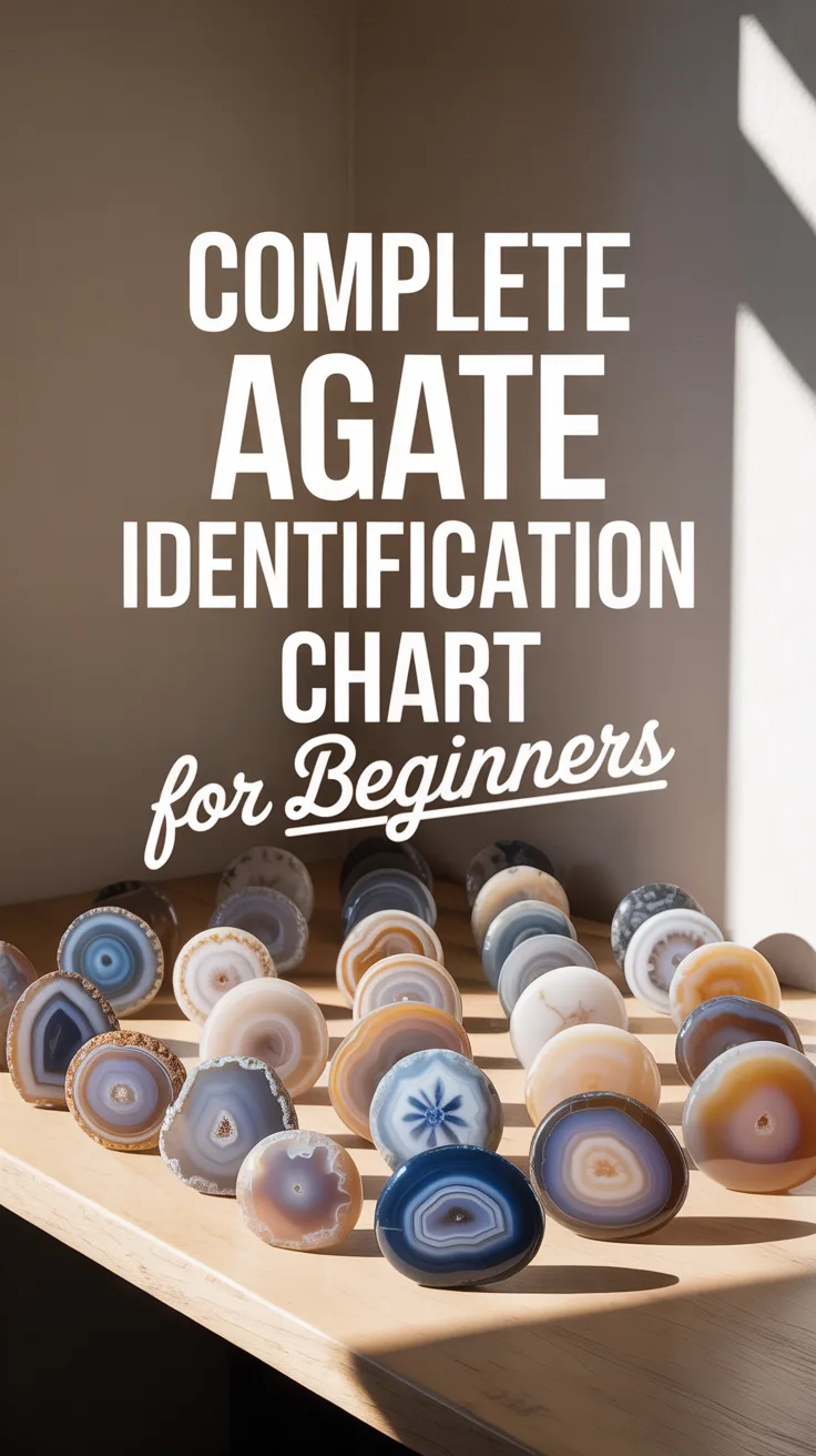 Complete Agate Identification Chart for Beginners Pinterest image