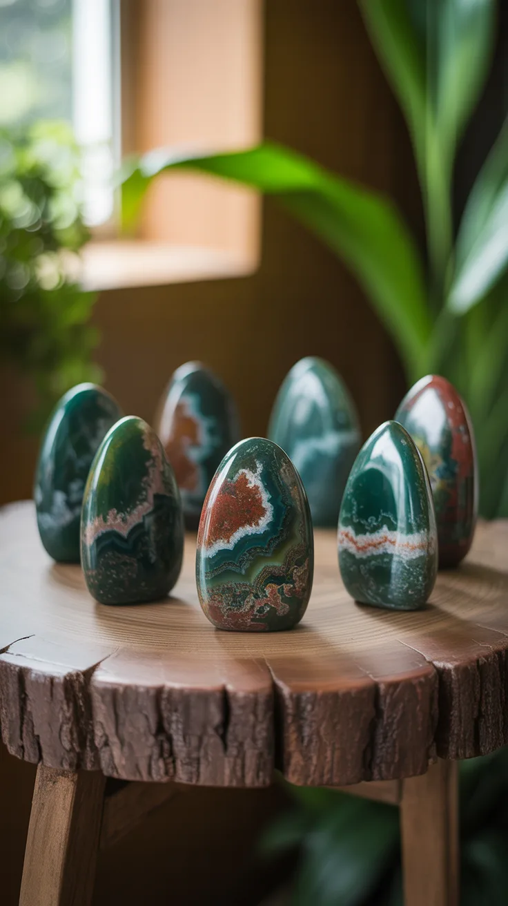 3. Indian Moss Agate: Earthy and Grounding