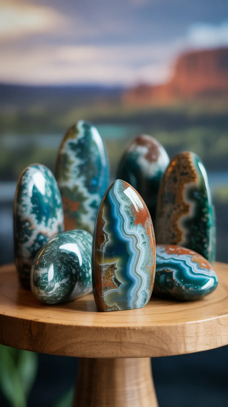 7. Australian Moss Agate: The Down Under Gem