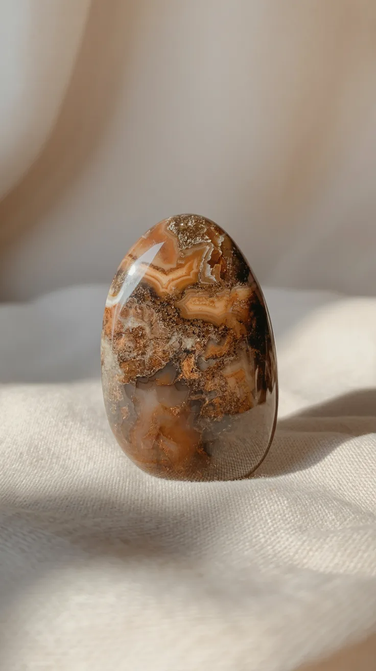 7. Brown Moss Agate