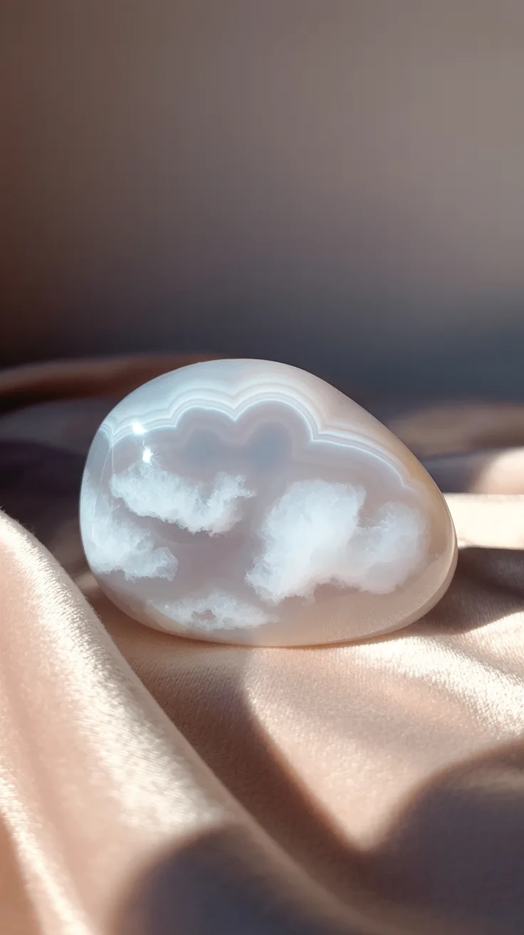 7. Cloudy White Agate