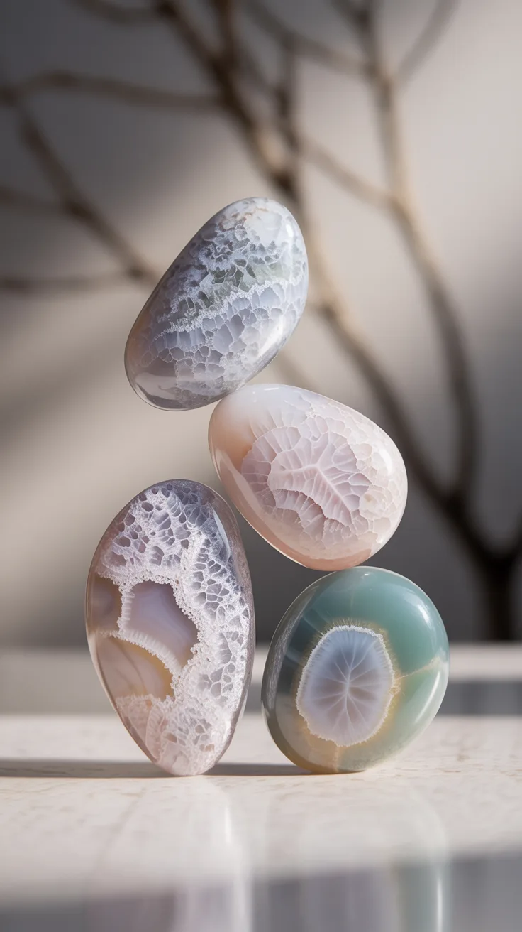 8. Chinese Moss Agate: Delicate Beauty