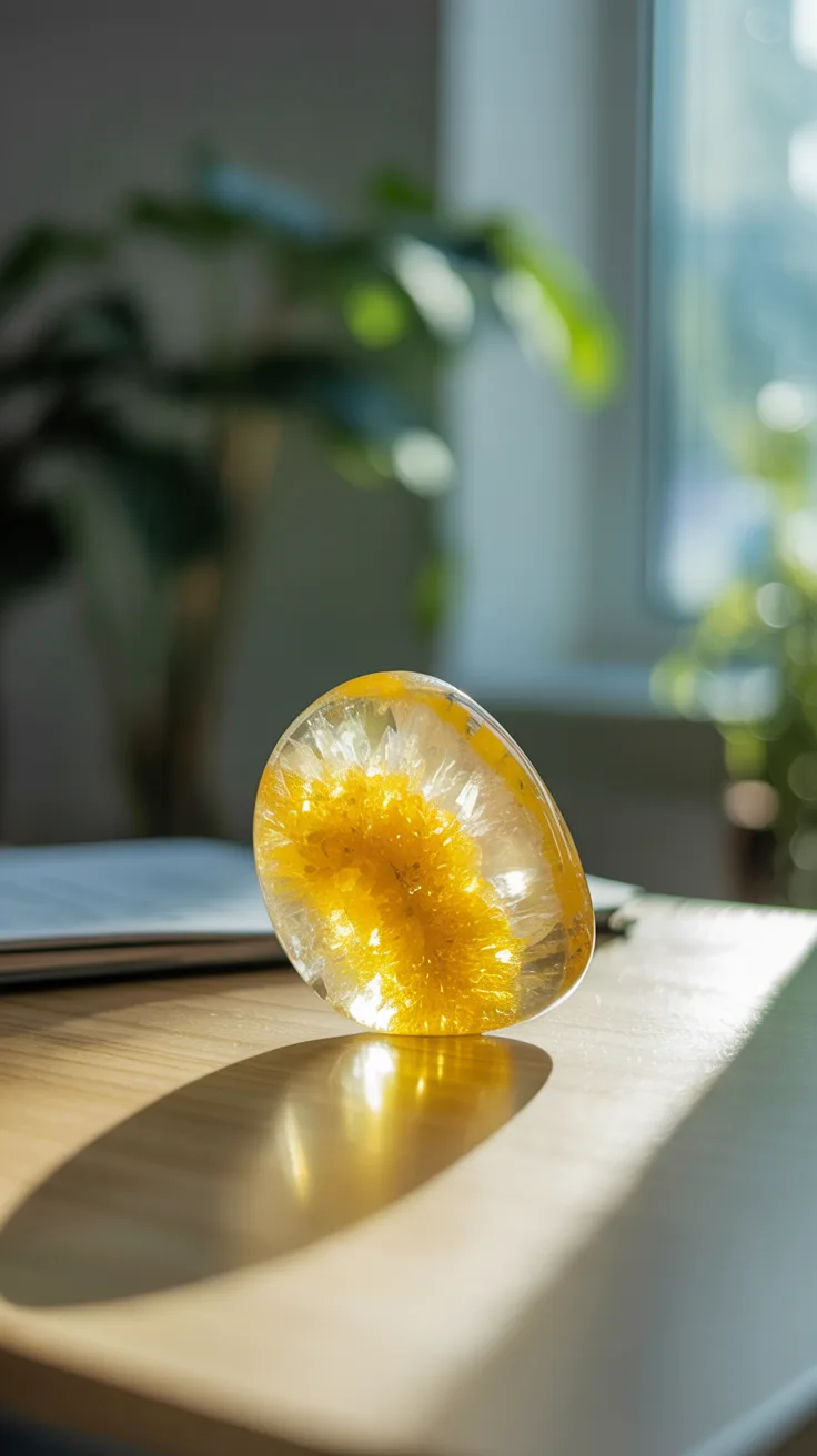 8. Yellow Moss Agate