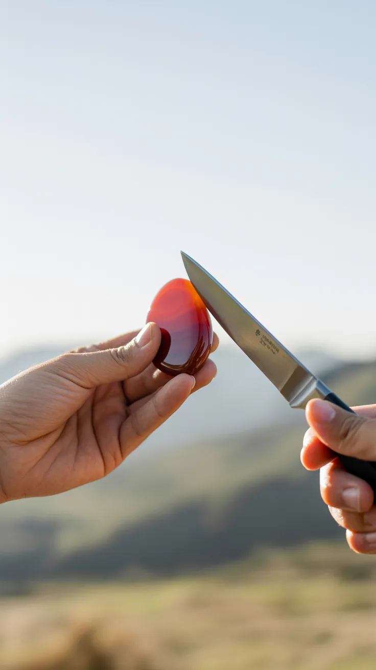 Testing Hardness to Identify Genuine Red Agate