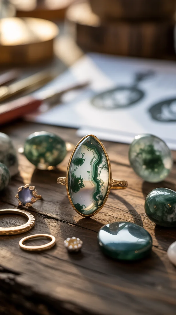 10. Custom Moss Agate Pieces