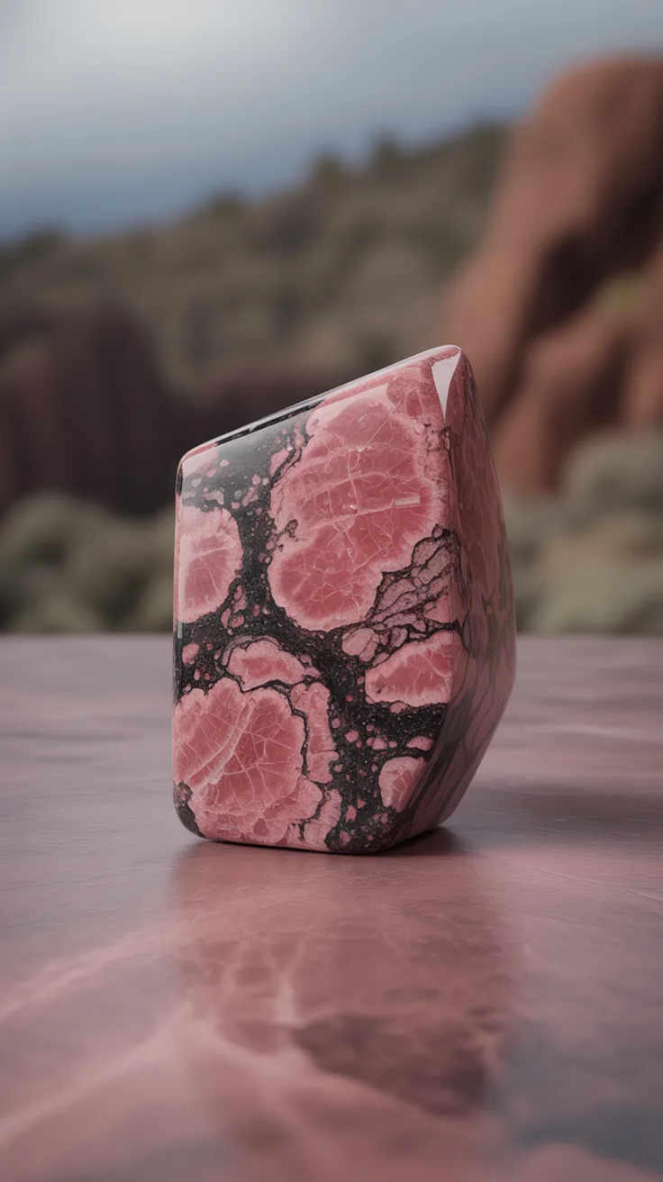 8. Rhodonite: The Rose-Colored Manganese Mineral