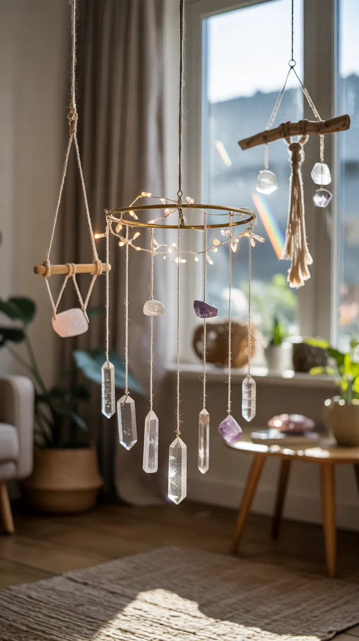 7. Hanging Crystal Installations